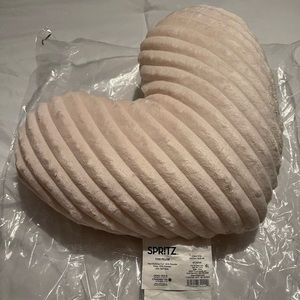 Faux Fur Heart Throw Pillow